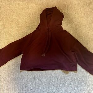 Athleta Steady State cropped yoga hoodie bell sleeves size medium